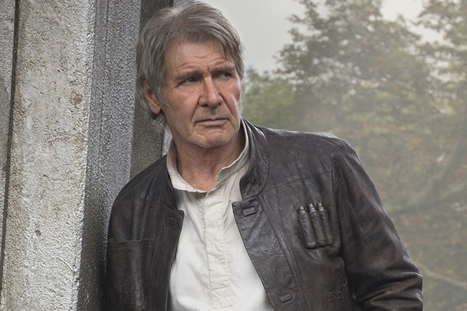 Star Wars: The Force Awakens. Han Solo (Harrison Ford). Ph: David James..? 2015 Lucasfilm Ltd. & TM. All Right Reserved.